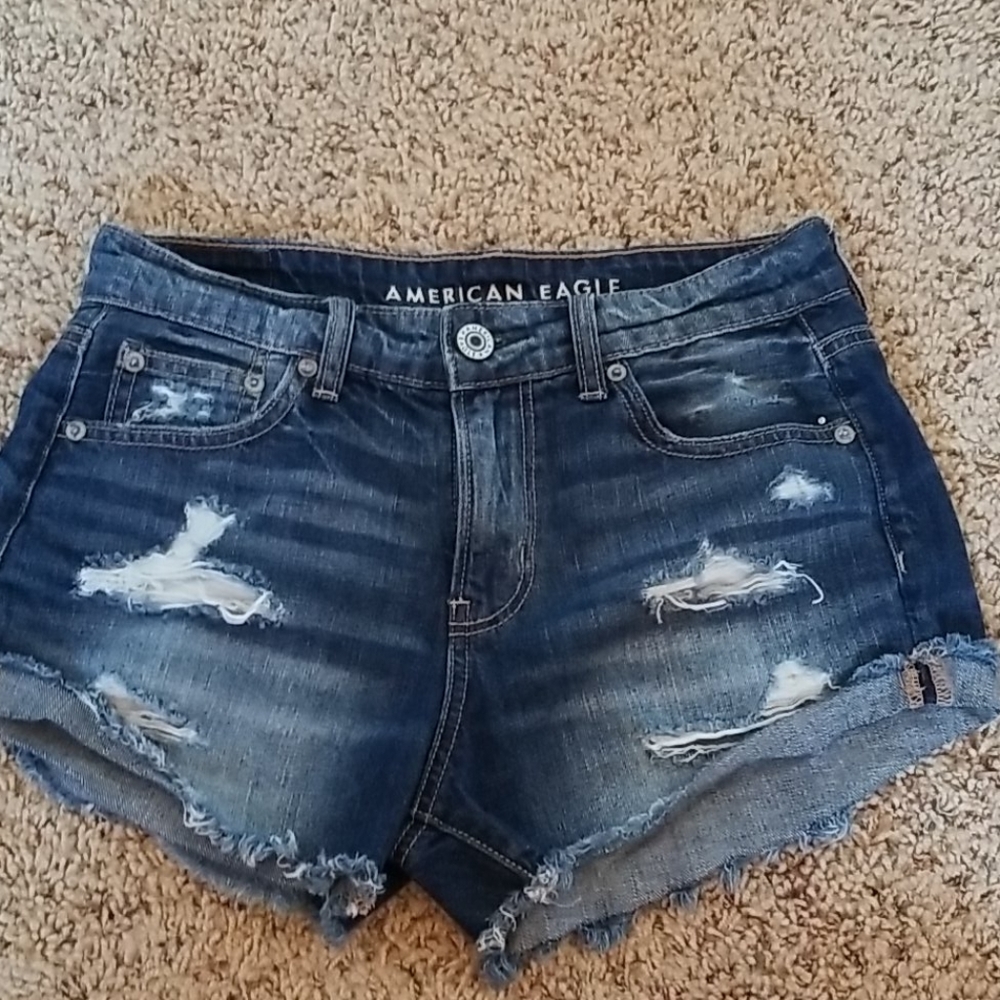 Womens American eagle Tom girl shortie shorts 0